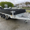 Remolque volquete trilateral Saris K3 406 x 204, 3500 kg, triple eje, con freno, ballestas
